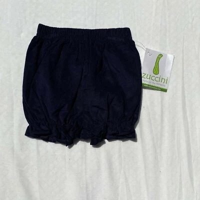 NWT ZUCCINI Girl's Basic Navy Blue Bloomer Shorts Diaper Cover  6 months - Image 1 of 3