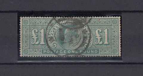 GB KEVII 1902 £1 Green CDS SG266 Fine Used BP4034 Cover