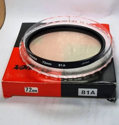 Bower 72mm 81A 81-A 81 A Warming Light Balancing Glass Lens Filter Japan 72 mm - Image 1 of 4