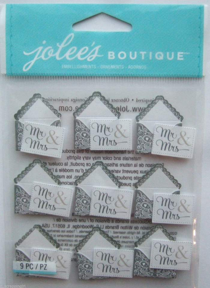 ~MR. & MRS. SOBRES REPETICIONES ~ Pegatinas dimensionales; Invitaciones de boda, fiesta Foto 1 de 3