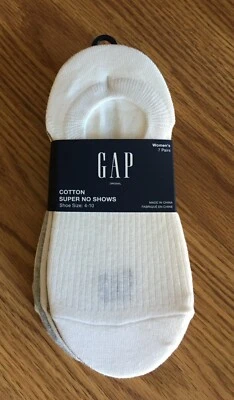 7 Pares - Calcetines GAP Algodón Corte Alto Super No Shows - Blanco, Gris, Nude, Beige Foto 1 de 4