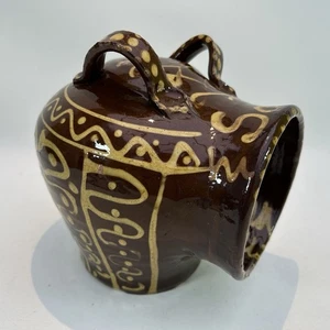 Gladstone Pottery Museum Large Traditional Slipware Salt Pig Rustic Kitchenalia - Picture 1 of 16