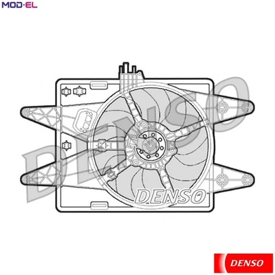 FAN ENGINE COOLING DER09022 FOR FIAT DOBLO/MONOCAB/Box/Body/MPV 1.6L 4cyl - Image 1 of 4
