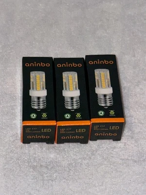 Aninbo LED E17 4W 350 Lumen 3 Count New In Box - Image 1 of 4
