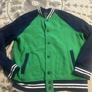 POLO RALPH LAUREN Color Blocked Fleece Baseball Jacket Size Youth Size XL - Picture 1 of 5