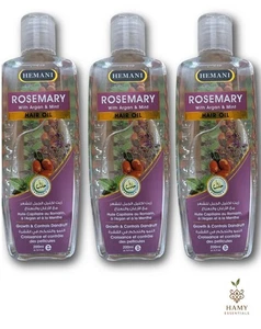3 Stk. Hemani Rosmarin Haaröl mit Argan & Minze–200ml gegen Haarausfall&Schuppen - Bild 1 von 2
