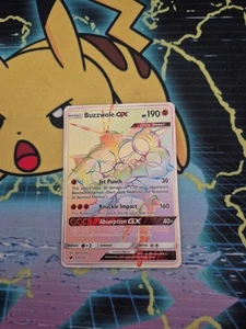 Pokemon Buzzwole GX 115/111 Crimson Invasion Rainbow Secret Rare - Picture 1 of 2