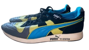 Puma Herren RS 100 AW Limestone Peacoat Blau Schwarz Gelb Retro Größe 12 - Bild 1 von 9