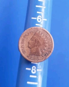Vintage Silver Tone 1899 U.S. Indian Head Penny Ring. Size 7. - Picture 1 of 4