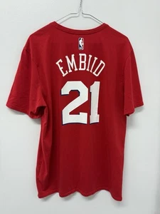 Camiseta Nike Philadelphia 76ers Sixers Joel Embiid Roja #21 Grande - Imagen 1 de 6