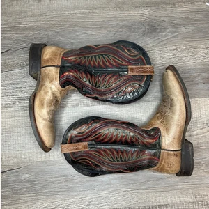 Ariat Herren Größe 9,5 Leder Cowboy Eckige Zehe Western Rancher Stiefel ATS 10016280 - Bild 1 von 8