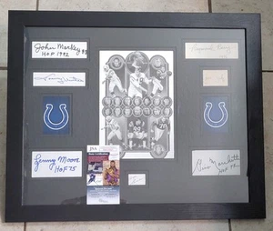 UNITAS MOORE MACKEY BERRY + AUTOGRAPHED AUTHENTIC Signed FRAMED COLTS Photo JSA - Picture 1 of 7