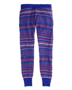 Neu mit Etikett J. Crew Fair Isle Leggings blau, grün, orange, creme Wollhose XXS (2XS) - Bild 1 von 9