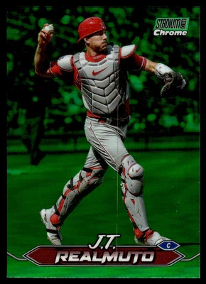 2024 Stadium Club Chrome Green Refractors J.T. Realmuto Philadelphia Phillies - Image 1 of 2