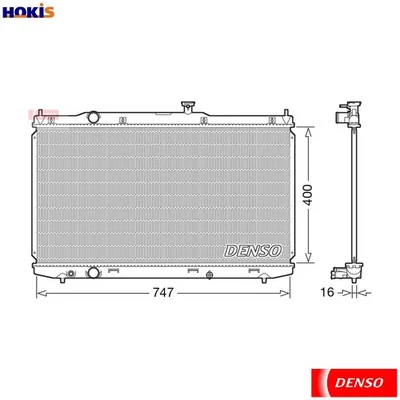 RADIATOR ENGINE COOLING DRM40039 FORRADIATOR ENGINE COOLING DRM40039 FOR HONDA   - Image 1 of 4