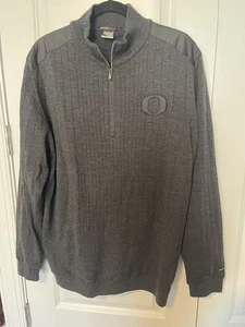 Oregon Ducks Vintage Nike Tiger Woods Collection Negro Cuarto Cremallera L Lana Merino - Imagen 1 de 8
