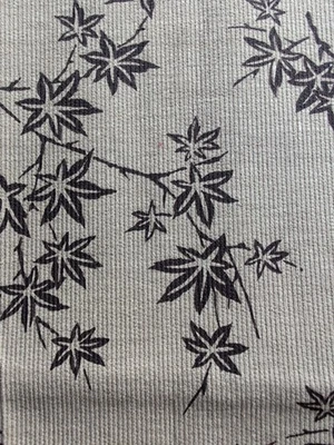  Tela fina de pana de ballena con estampado de hojas tostadas marrón claro 2,5 yardas X 64" Foto 1 de 3