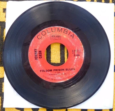 Johnny Cash 45 RPM Record-Folsom Prison Blues - Image 1 of 2