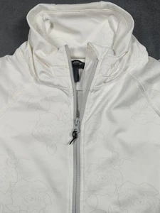 Abacus Golf Count On It Hybrid Jacket Women's Large Floral All Over White Zip - Picture 1 of 7
