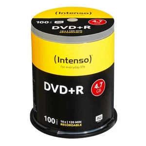 Intenso DVD+R 4,7GB/120 min. 16x Speed Cakebox/Spindel mit 100 Discs Rohlinge - Bild 1 von 1
