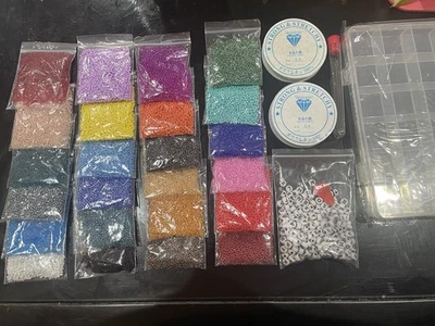 24 colours x Glass Beads Bracelet Making Kit Jewellery Making Kit 33600PCS 🤩 - Image 1 of 4