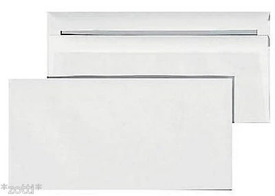 Briefumschlag DIN lang weiss ohne Fenster selbstklebend Briefumschläge Kouvert * - Bild 1 von 2