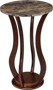 Coaster Furniture round Marble Top Plant Stand Brown 900926 - Picture 1 of 5
