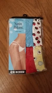 Joe Boxer Satin String Bikini Panties Size 6 Package of 4 Vintage, Original - Picture 1 of 6