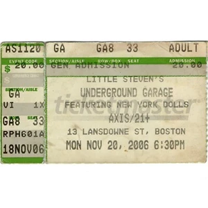 Biglietto concerto NEW YORK DOLLS & SUPERSUCKERS Stub BOSTON MA 20/11/06 AXIS raro - Foto 1 di 2