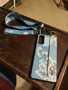 3D Japanese Style Embossed Relief Case Floral Hand Strap Samsung Galaxy S20 FE
