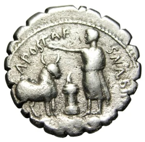 Repubblica Romana A. Postumio A.f. Sp.n. Albino AR Denario (81 a.C.), Postumia 7 - Foto 1 di 5