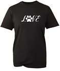 Dog Love Text Paw Dog Lover Puppy Humourous Funny gift Birthday t shirt BWC
