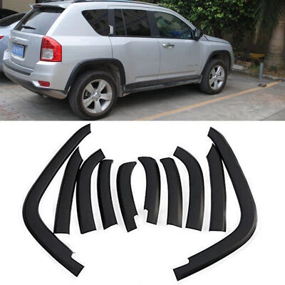 Juego de 10 piezas de cubiertas de llamaradas de guardabarros para Jeep Compass 2011-2018 Foto 1 de 4