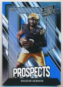 Shedeur Sanders #121 2024 Leaf Heroes & Prospects BLUE RC 64/99 COLORADO - Bild 1 von 2