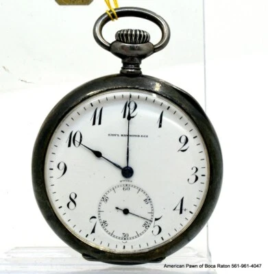 ZENITH MOVEMENT 15 JEWELS SAM'L HAMMOND & CO STERLING SILVER CASE POCKET WATCH - Image 1 of 4