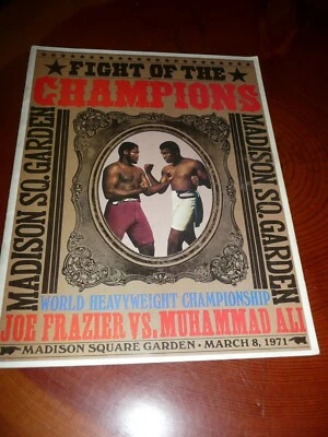 Boxing! 1971 Muhammad Ali vs. Joe Frazier " Fight of the Champions" Program - Image 1 of 4