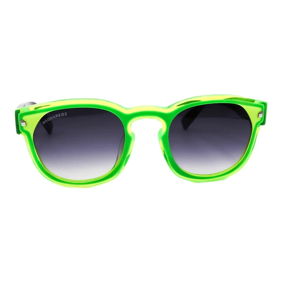 Óculos de sol DSQUARED2 preço DQ0324 93B verde redondo plástico espelhado 50-22-145 - Imagem 1 de 4