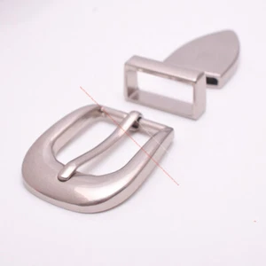 25mm Western Single Prong End Bar Leathercraft Belt Buckle Loop Tip 3 Pcs Set - Picture 1 of 12