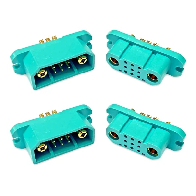 ✅ 2x Pair JX9 11 Pin Recessed Plug + Female RC Lipo LED MPX Green DIY ✅ - Image 1 of 4
