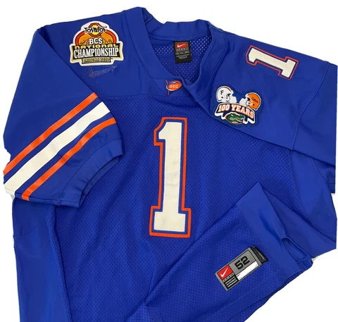 Vintage Nike Florida Gators BCS National Championship 2007 Jersey 100 Years 2XL Cover