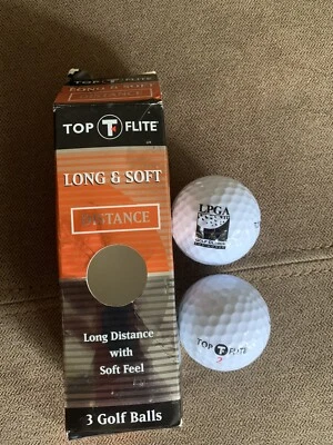 Top Flite 2 Long & Soft Distance Golf Balls Box Of 3 LPGA Golf Clinics For Women - Изображение 1 из 4