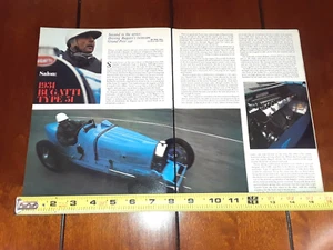1931 BUGATTI TIPO 51 ARTICOLO ORIGINALE 1977 - Foto 1 di 12