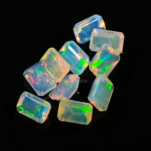 Piedra preciosa suelta facetada ópalo de fuego welo etíope natural, AAA + ópalo Welo 4x6 mm - Imagen 1 de 7