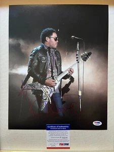 Lenny Kravitz ¡Raro! Guitarra firmada autografiada Grammy 11x14 foto PSA/DNA certificado de autenticidad - Imagen 1 de 1