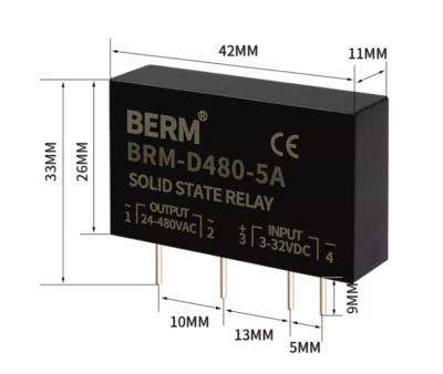 BRM SSR Solid-State Relay DC-AC Small Pin PCB Circuit Board 5A DC Controll AC - Image 1 of 4