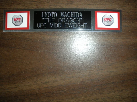 LYOTO MACHIDA (UFC) NAMEPLATE FOR SIGNED TRUNKS DISPLAY/PHOTO/PLAQUE Cover