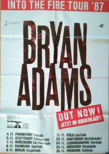 BRYAN ADAMS  1987 FRANKFURT ++ orig. Concert Poster - Konzert Plakat - A0 F/U  - Picture 1 of 1