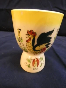 taza de huevos con lista y flores - Imagen 1 de 2