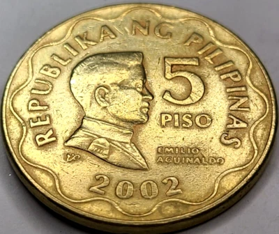 2002 PHILIPPINES 5 PISO KM# 272 US SELLER COMBINED SHIPPING REFUND - Image 1 of 2