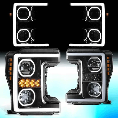 Faros proyectores LED DRL señal secuencial para Ford F250 F350 SD 2017-2019 Foto 1 de 4